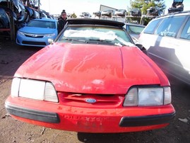 1989 FORD MUSTANG LX RED CONV 2.3L AT F18051